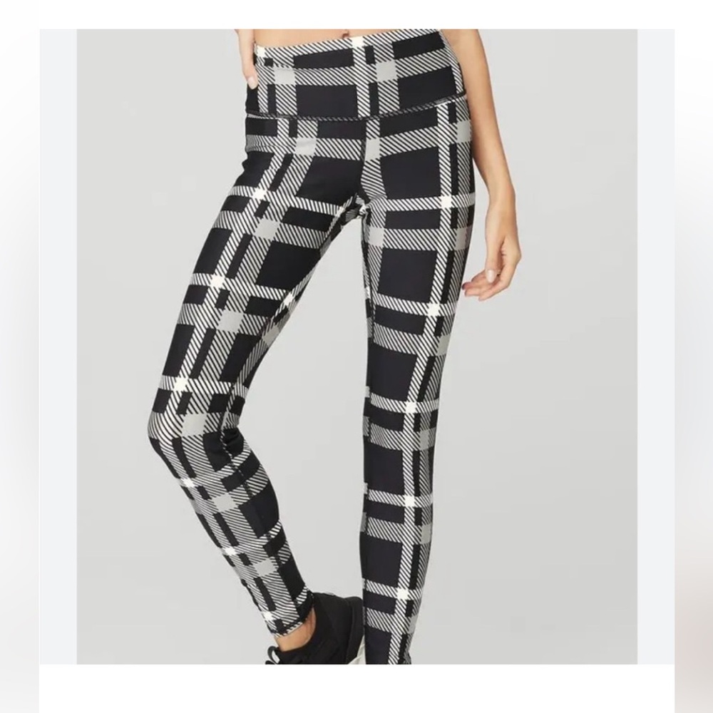 ALO Plaid Black and White Women's Pants